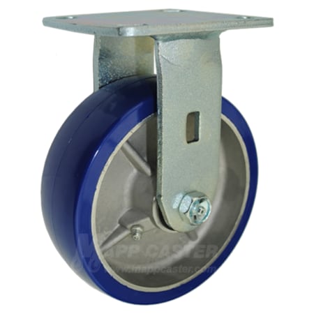 Mapp Caster 6"X2" Polyurethane on Aluminum Wheel Rigid Caster - 1,200 Lbs Cap 1463P7B620R